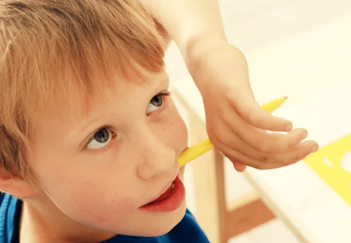 boy with a pencil