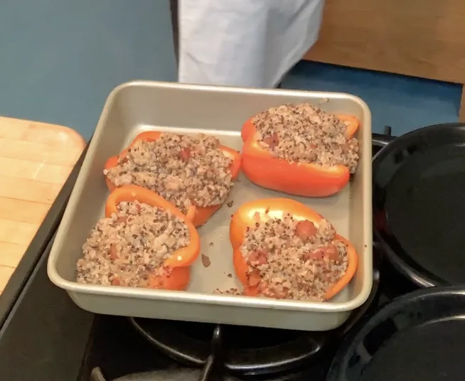 stuffed red peppers, glutenfree, autismdiet